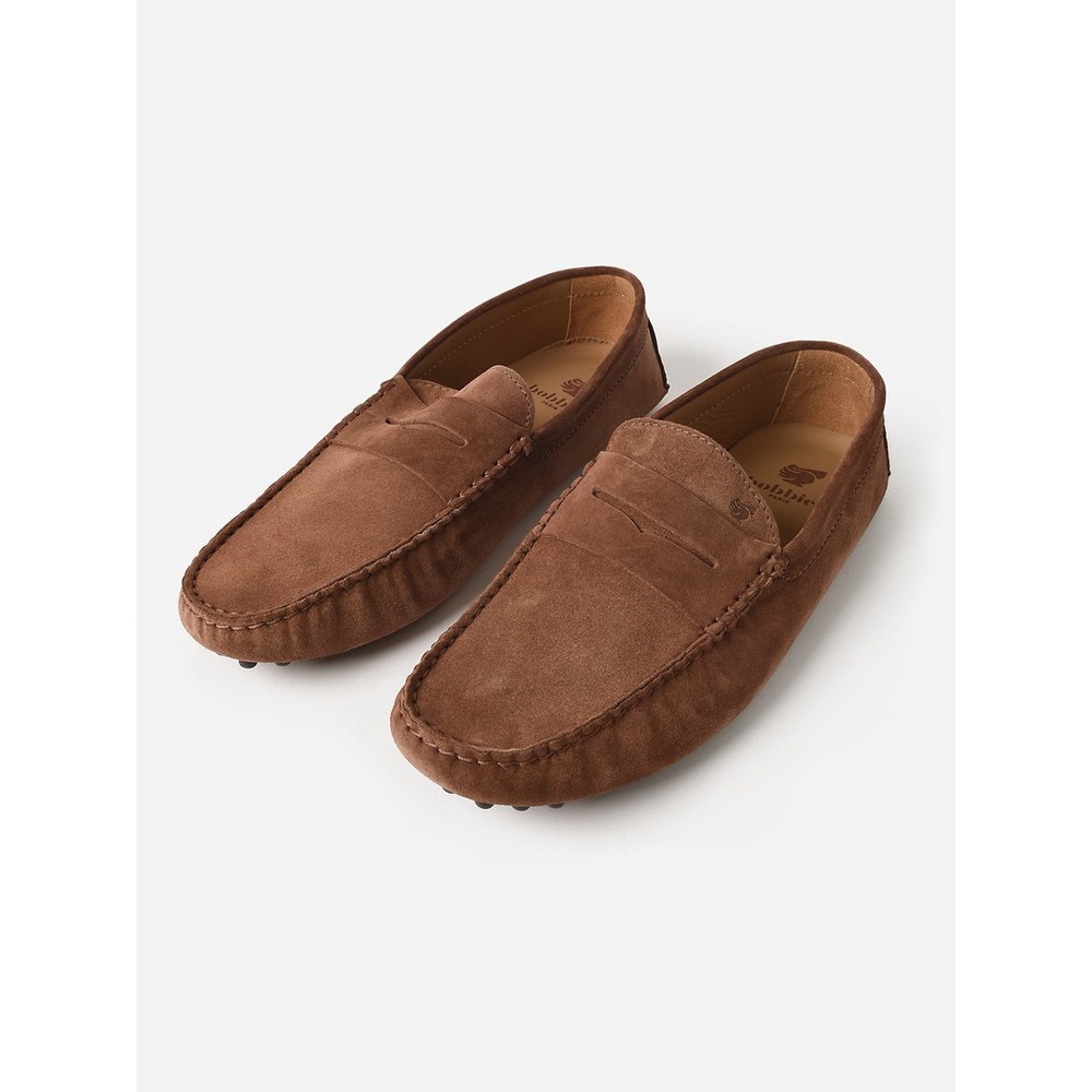 Bobbies Paris L'Artiste Brown Suede Driving Loafers Mens 44 Penny Moccasins